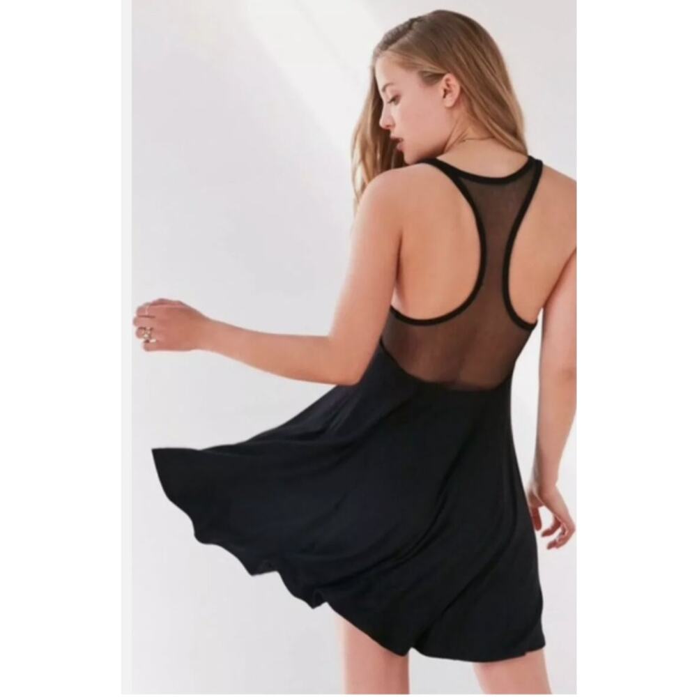 Silence+Noise size M  Ballerina Dress / Black Ribbed Mesh Back Urban Outfitters